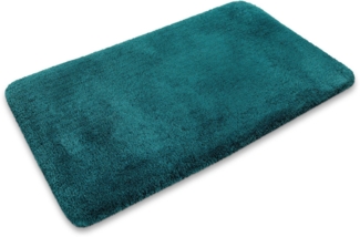 Homie Living Badematte Porto Azzurro, Höhe 30 mm, rutschhemmend beschichtet, fußbodenheizungsgeeignet, schnell trocknend, Polyester, rechteckig, Badteppich, uni, rechteckig & rund, waschbar, Badezimmerteppich