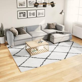 vidaXL Shaggy-Teppich PAMPLONA Hochflor Modern Creme Schwarz 200x280cm 375371