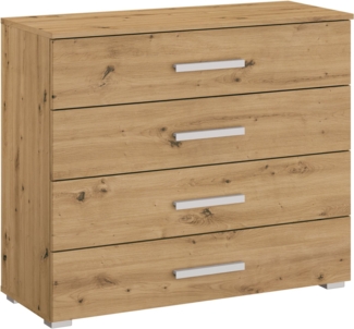 rauch Schubkastenkommode Sideboard Kommode Schubkastenkommode KOLUNA mit Dekorfront (Breite 80 cm), vier große und geräumige Schubladen mit viel Stauraum MADE IN GERMANY