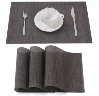 Simurq Platzset - Tischsets Abwaschbar / Rutschfest und Waschbar, (Platzdeckchen in 45x30 cm - Tischunterlage -, 4-St, Set mit 4 oder 6 Tischsets), Tischuntersetzer für Esszimmer und Küche