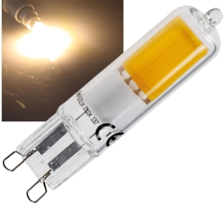 LED Stiftsockel G9, 4W, 500lm330°, 230V, 3000k / warmweiß, Glas