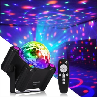 MUPOO LED Discolicht Party Lichter Disco Ball Licht,6 Farben RGB Discolicht Partylicht, 3 Licht-Modi,für Home Room Kinder Dance Partys