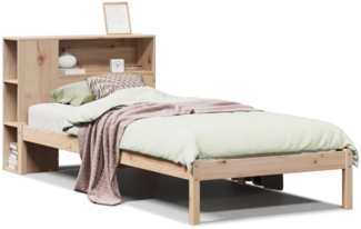 vidaXL Massivholzbett mit Regal ohne Matratze 100x200 cm Kiefer 3321565