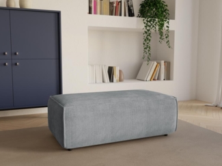 Vente-unique - Hocker - Cord - Grau - AMELIA