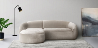 LeGer Home by Lena Gercke Ecksofa L-Form, Designersofa, organische Form, Maße B/T/H: 255/170/81 cm, mit Wellenunterfederung, auch in Bouclé, Recamiere rechts/links