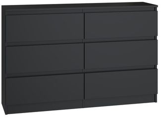 ibonto KOMMODE SCHWARZ 120x75x30cm (H 75 x T 30 x B 120 cm)