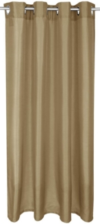 Blickdichte Gardine Alessia, in vielen Größen Farben 140x145 cm taupe dunkel