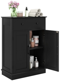 COSTWAY Badkommode, Badezimmerschrank mit Schublade, verstellbarem Regal