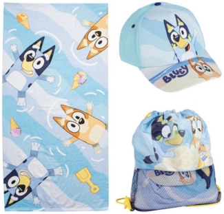 Bluey Handtuch-Set für Kinder – Mehrteiliges Set im Aufbewahrungsbeutel