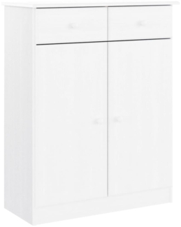 vidaXL Schuhschrank ALTA Weiß 77x35x96 cm Massivholz Kiefer 353926