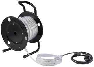 Sygonix LED Stripe Sygonix SY-6700426 LED-Streifen mit Stecker 230 V/AC 25 m Kaltweiß