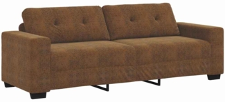 vidaXL Sofa mit Kissen Braun Kunstleder & Holz 4105144