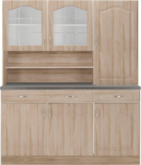 wiho Küchen Küchenbuffet Linz 150 cm breit, in Landhaus-Optik