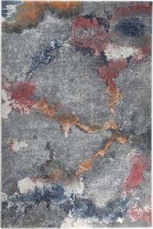 Kurzflor Teppich Lauro - Vintage, Farbe: Grau Bunt, Größe: 120x170 cm
