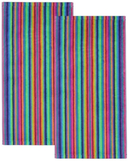 2 Stück Cawö Life Style Handtücher 7048-84 Streifen multicolor 50x100