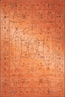 TaraCarpet Teppich Kurzflorteppich TaraCarpet Rainbow Oriental moderner Orientteppich, rechteckig, Höhe: 14 mm, Orientalisches Design in orange auch für das Jugendzimmer