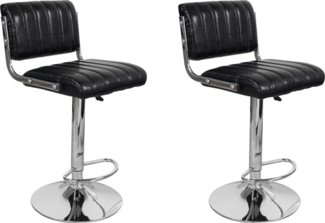 Barstuhl Midnight 725 2er-Set Schwarz