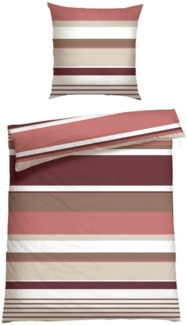 Schiesser Bettwäscheset Rexo - Renforcé - 2-teilig - 135 x 200 cm - Altrosa
