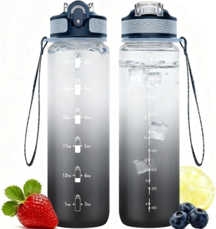 NAVTUE Sport-Wasserflasche 1L mit