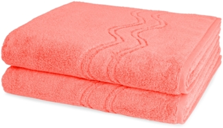 Ross Cashmere feeling 2 tlg. Frottier-Set - 2 X Duschtuch (75 X 140cm) - 520 g/m2 - Flamingo