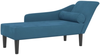 vidaXL Chaiselongue mit Kissen Blau Samt
