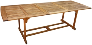 Dehner Gartentisch Macao, ausziehbarer Holztisch, Gartentisch aus geöltem FSC®-zertifiziertem Akazienholz