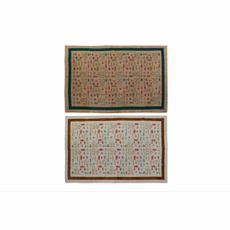 Teppich DKD Home Decor 120 x 180 x 0,4 cm Polyester Weiß Ikat Boho (2 Stück)