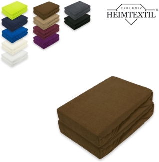 Frottee Spannbettlaken Premium Marke Doppelpack 120 x 200 cm Schokobraun