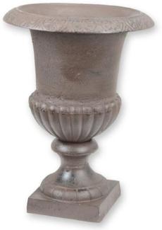 Casa Padrino Barock Garten Deko Blumentopf Braun H. 43 cm - Prunkvoller Pflanzentopf im Barockstil - Barock Garten & Terrassen Deko Accessoires