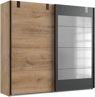 Kleiderschrank >Malmö< (B/H/T: 225x210x65 cm) in Plankeneiche-Nachbildung