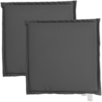 vidaXL Garten-Sitzkissen 2 Stk. Anthrazit 45 x 45 x 2 cm Quadratisch