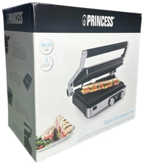 Princess 117310 Kontaktgrill Digital Master Pro 2.000 Watt Edelstahl