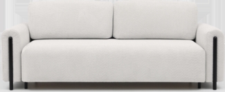 Eltap Arcadova Sofa (Royal 01) Bettfuß schwarz , Weiß, 97 x 97 x 244 cm