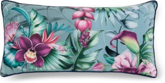 Descanso Dekokissen Allison, Mit Füllung, 1 Stück, Biese, 30x60, Wendeoptik, Weich, Blumen, Grün