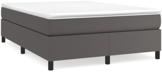 vidaXL Bettgestell Grau 140x190 cm Kunstleder 3121045