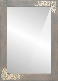 vidaXL Badezimmer Spiegel mit Spiegel Grau und Silber 50 x 70 x 3 cm 4018803