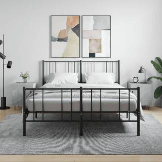 vidaXL Nachttische 2 Stk. Betongrau 40x40x50 cm Holzwerkstoff 827557