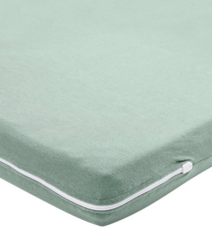 Meyco Baby Spannbettlaken Uni Stone Green, Jersey, Gummizug: Rundum, (1 Stück), 60x120cm