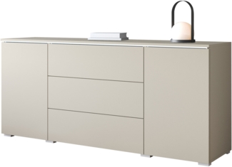Kommode Doppo 150 (Farbe: Cashmerebeige, mit weißer LED Beleuchtung)