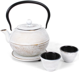 ECHTWERK Teeservice (4-tlg), 2 Personen, Gusseisen, Gusseisen, im Vintage-Design, 1,1 Liter, mit abnehmbarem Sieb