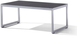 Sieger 603/A Loungetisch mit lackierter Glasplatte, Aluminium Graphit 60 x 44 x 110 cm