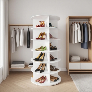 Vellora Schuhschrank Drehbarer Schuhständer mit sechs Etagen schuhschrank (1-St, Drehbarer Präsentationsschrank) 360-Grad-Drehung