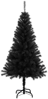 vidaXL Künstlicher Weihnachtsbaum mit Ständer Schwarz 150 cm PVC 321000