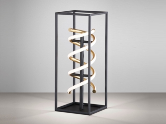 Fischer & Honsel 50723 LED Tischleuchte Gian sandschwarz goldfarben CCT