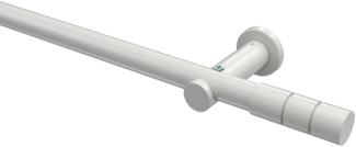 Gardinenstangen-Set Platon Elanto 160 cm, 1-läufig (ohne Ringe), 20 mm Ø Weiß