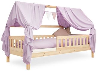Ehrenkind Betthimmel Deko Hausbett, Kinderzimmer-Deko-Set (Kinderzimmer Deko), Betthimmel & Wimpelkette für magische Momente, hochwertige Materialien