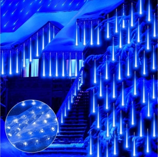 LMaxhome Lichterkette LED Weihnachtsdeko Meteorschauer Röhre Regenlichterkette Wasserdicht, 30/50CM Schlauch Außen Garten Party Weihnachtsbaum Icicle Lichterregen