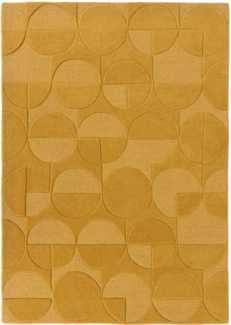 FLAIR RUGS Wollteppich Gigi, Höhe: 8 mm, aus 100% Wolle, geometrisches Design, fußbodenheizungsgeeignet