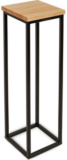 Blumenständer - Eiche natur / Schwarz - Höhe: 70cm