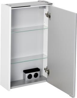 Fackelmann DENVER LED Spiegelschrank 42 cm breit, Weiß